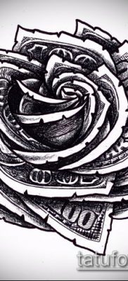 татуировка доларова снимка (стойност) - примерна рисунка - 024