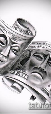 фото татуировка долар (долар за татуировка) (стойност) - примерна рисунка - 007