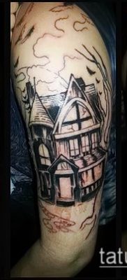 صورة منزل وشم (قيمة) - مثال على تصميم وشم مثير للاهتمام - 024