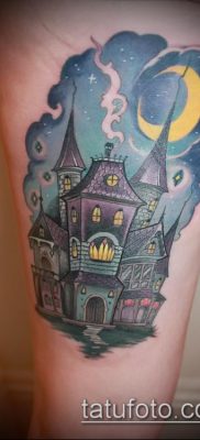 صورة وشم منزل (معنى) - مثال على تصميم وشم مثير للاهتمام - 021