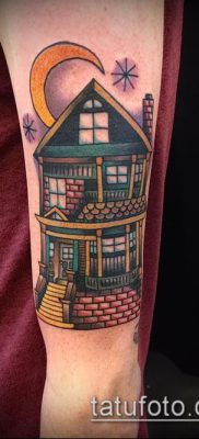 صورة وشم منزل (قيمة) - مثال على تصميم وشم مثير للاهتمام - 013