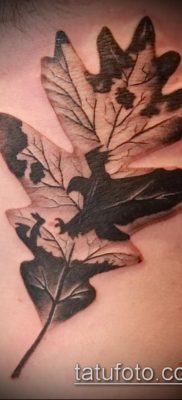 снимка татуировка дъб (татуировка дъб) (стойност) - примерна рисунка - 045