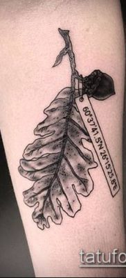 tölgyfalevél -tetoválás 472 -es szám - a minta méltó változata, amely jól használható feldolgozásra és tölgyfalevél -henna tetoválásra