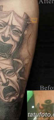 fotó tetoválás két maszk kelt 2017.12.21. №001 - két maszk tetoválása -