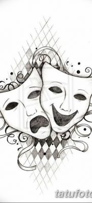 fotó tetoválás két maszk 2017.12.21. №014 - két maszk tetoválása -