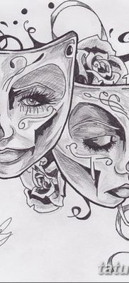 fotó tetoválás két maszk kelt 2017.12.21. №023 - tetoválás két maszk -