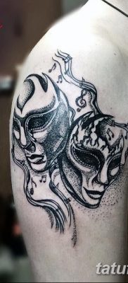 fotó tetoválás két maszk 2017.12.21. №039 - két maszk tetoválása -