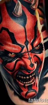 fénykép egy ördög tetoválásról, kelt 2017. augusztus 25 -én №061 - Tetoválás 13 - Ördög tetoválás -