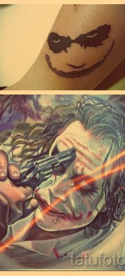 Какво означава жокерът в татуировка - примери на снимката