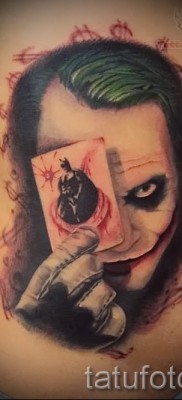 снимка пример за татуировка на жокер от страна на мъж
