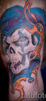 снимка пример за джокер татуировка - череп