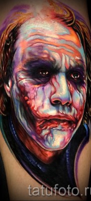 фото пример за татуировка на жокер - портретна работа на ръката