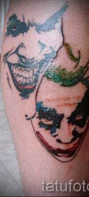 снимка пример за джокер татуировка - два портрета