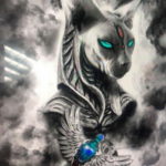 rajz példa Bastet tetováló istennőre 2019.12.22.
