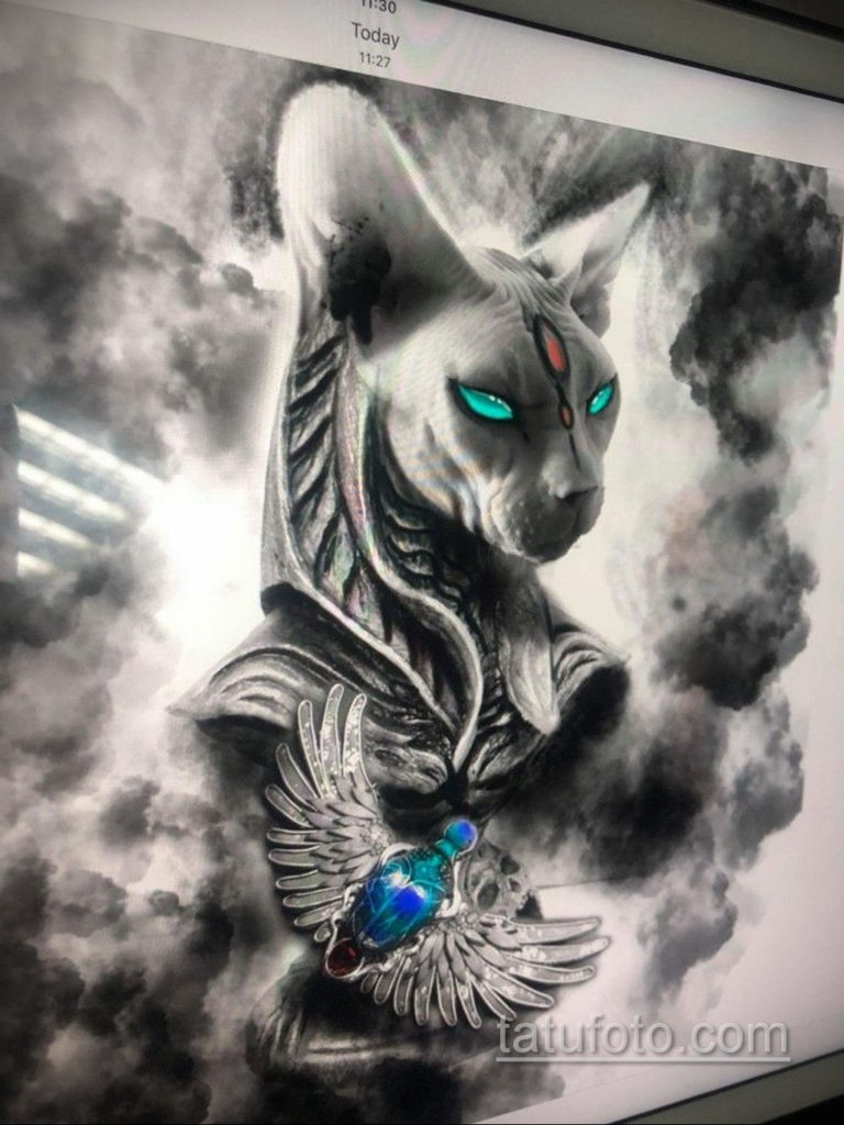 Татуировка на египетска котка 18.11.2019 №113 -Египетска котка татуировка-