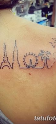 Fotó az Eiffel -torony tetoválásáról 2018.08.22. №041 - tetoválás Az Eiffel -torony -