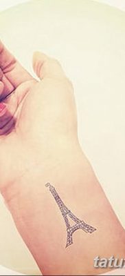 Fotó az Eiffel -torony tetoválásáról 2018.08.22. №159 - tetoválás Az Eiffel -torony -
