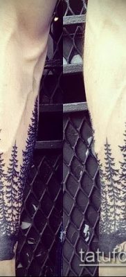 صورة وشم شجرة التنوب (وشم شجرة التنوب) (قيمة) - مثال الرسم - 033