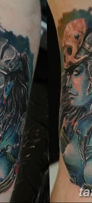 foto af en alvetatovering dateret 08/28/2017 №025 - tatovering elf -