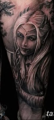 foto af en alvetatovering dateret 28/08/2017 №051 - tatovering elf -