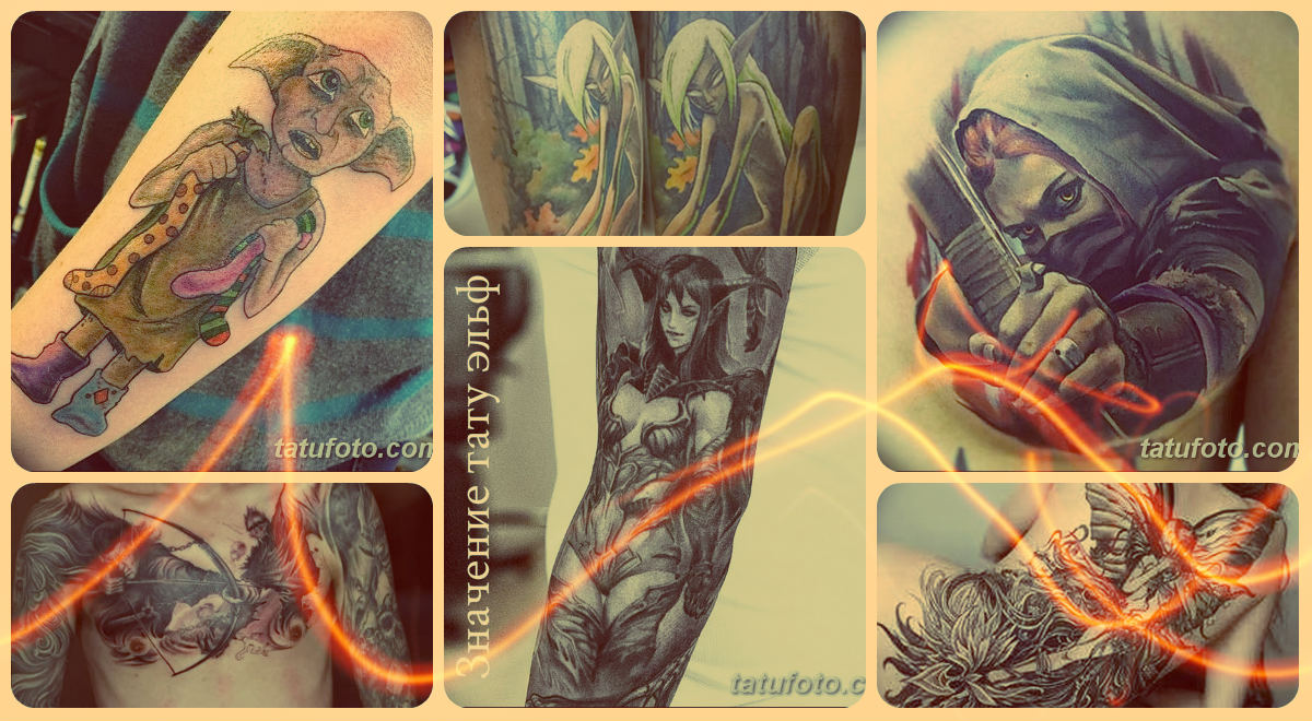 Betydningen af en alvetatovering - foto med eksempler på færdige tatoveringsdesigner