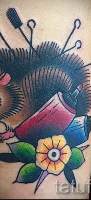 fotografija ježa tetovaža - primjeri za članak o značenju tetovaža jež - tatufoto.ru - 15