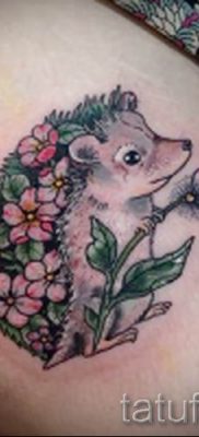 fotografija ježa tetovaža - primjeri za članak o značenju tetovaža jež - tatufoto.ru - 9
