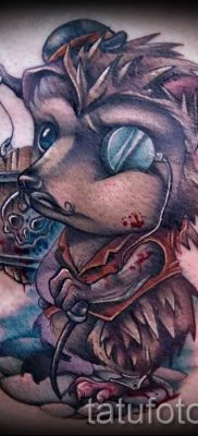 fotografija ježa tetovaža - primjeri za članak o značenju tetovaža jež - tatufoto.ru - 7