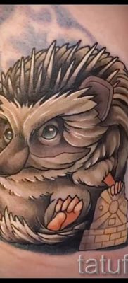 fotografija ježa tetovaža - primjeri za članak o značenju tetovaža jež - tatufoto.ru - 6