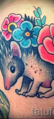 fotografija ježa tetovaže - primjeri za članak o značenju tetovaža jež - tatufoto.ru -3