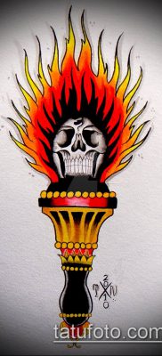 TORCH TATTOO # 108 hladna je verzija uzorka koji se može uspješno koristiti za usavršavanje i primjenu baklje i ruža kao tetovaža
