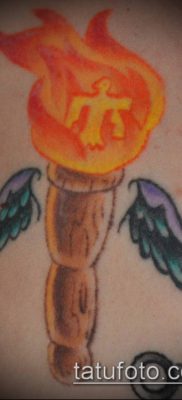 TATTOO TORCH No. 46 - zanimljiva verzija uzorka koji se lako može koristiti za izmjenu i primjenu kao tetovaža baklje na ruci