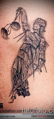 fotó Themis tetoválásról (jelentése) - egy példa egy érdekes tetoválási tervre - 050