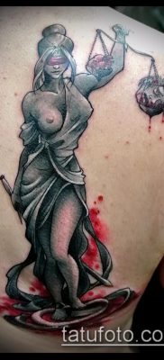 fotó Themis tetoválásról (jelentése) - egy példa egy érdekes tetoválási tervre - 049