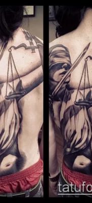 fotó Themis tetoválásról (jelentése) - egy példa egy érdekes tetoválási tervre - 036