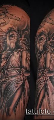 fotó Themis tetoválásról (jelentése) - példa egy érdekes tetoválási tervre - 033