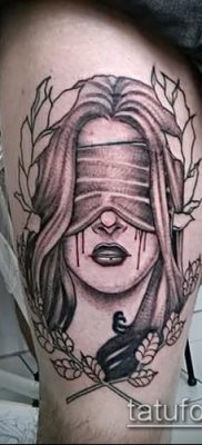 fotó Themis tetoválásról (jelentése) - példa egy érdekes tetoválási tervre - 029