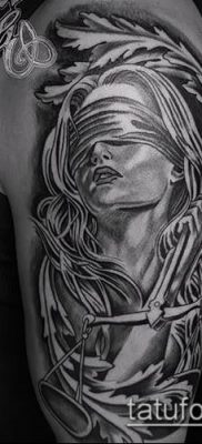 fotó Themis tetoválásról (jelentése) - példa egy érdekes tetoválási tervre - 027