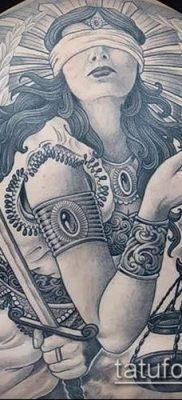 fotó Themis tetoválásról (jelentése) - egy példa egy érdekes tetoválási tervre - 024