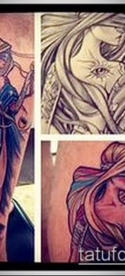 fotó Themis tetoválásról (jelentése) - példa egy érdekes tetoválási rajzra - 008