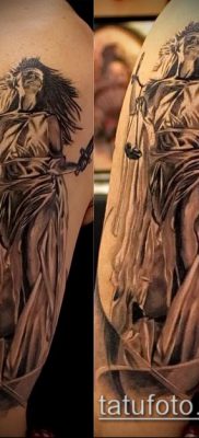 fotó Themis tetoválásról (jelentése) - egy példa egy érdekes tetoválási tervre - 006