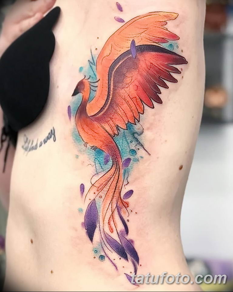 Fénykép Phoenix akvarell tetoválásról 2019.07.18. №016 - tetoválás Phoenix akvarell -
