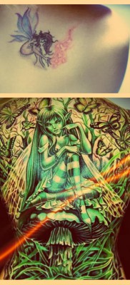 Mit jelentenek a tündérek egy tetoválásban - példák a fotón