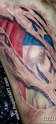 fotó zászló tetoválásról 2019.03.03 №067 - ötlet tetoválás rajzolására zászlóval -