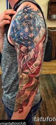 fotó zászló tetoválásról 2019.03.03. №069 - ötlet tetoválás rajzolására zászlóval -