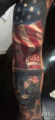 fotó zászló tetoválásról 2019.03.03. №078 - ötlet tetoválás rajzolására zászlóval -