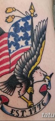 fotó zászló tetoválásról 2019.03.03. №094 - ötlet tetoválás rajzolására zászlóval -