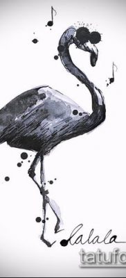 FLAMINGO TATTOO №669 - نسخة رائعة من الصورة يمكن استخدامها بسهولة للمراجعة والتطبيق كوشم فلامنغو