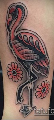 FLAMINGO TATTOO # 153 - نسخة فريدة من النمط يمكن استخدامها بسهولة للمعالجة والتطبيق كوشم فلامنغو