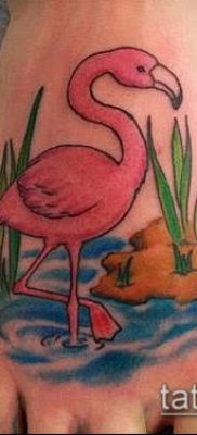 FLAMINGO TATTOO رقم 968 - نسخة فريدة من النمط يمكن استخدامها جيدًا للتغيير والتطبيق كوشم لطيور الفلامنغو على الساق